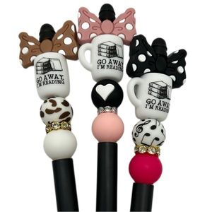 Go Away I’m Reading Beaded Pen